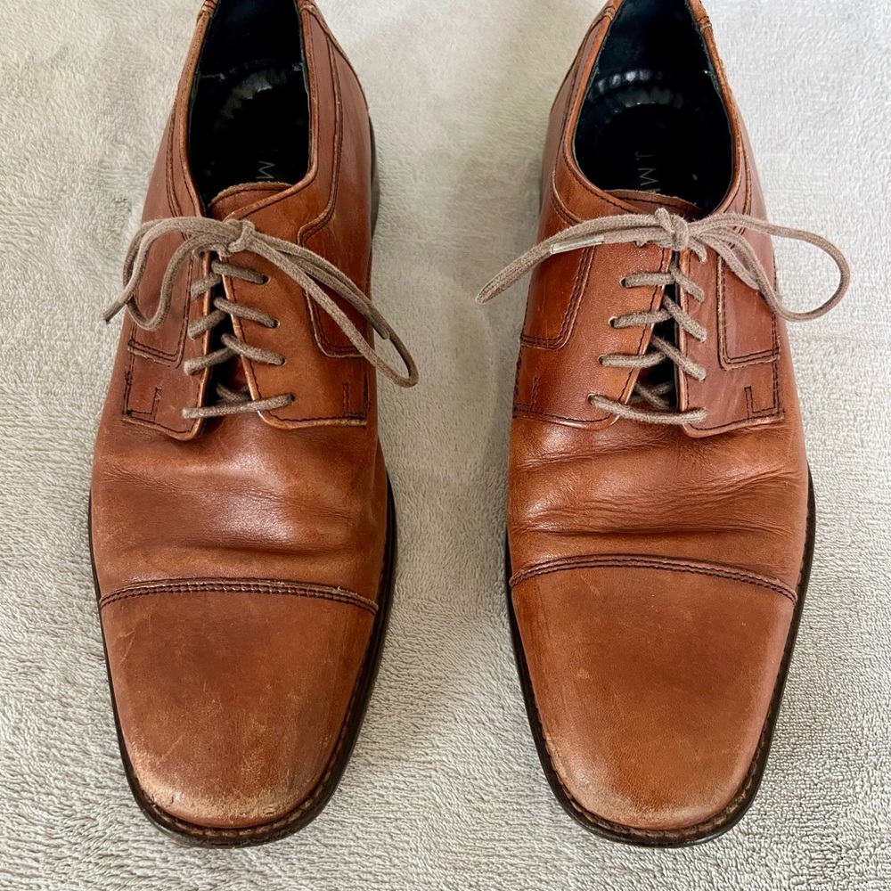 Johnston & Murphy Tan Leather Oxfords